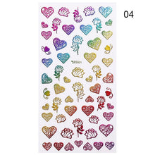 Load image into Gallery viewer, Alphabet Love Shaped  Pattern 3D Nail Stickers Slider Valentine Day Decals Foil For Love Nail Art Decoration Pop Art Nail Stickers Sexy Girl Designs Comics Water Transfer Decals Manicure Lips Nail Art Decorations Slider Nail Art Stickers
