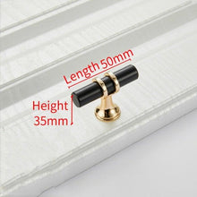 Load image into Gallery viewer, Aluminum Alloy Black Gold Door Handle Wardrobe Kitchen Cabinet Drawer Solid Handle Furniture Handle European Modern Hardware Modern Furniture Cupboard Door Drawer Handles
