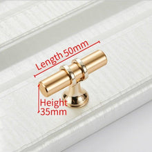 Load image into Gallery viewer, Aluminum Alloy Black Gold Door Handle Wardrobe Kitchen Cabinet Drawer Solid Handle Furniture Handle European Modern Hardware Modern Furniture Cupboard Door Drawer Handles
