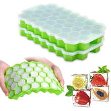 Load image into Gallery viewer, Amazing Honeycomb Ice Cube Trays Reusable Silicone Ice cube Mold Free Ice maker with Removable Lids
