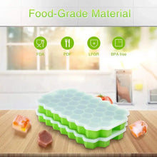 Load image into Gallery viewer, Amazing Honeycomb Ice Cube Trays Reusable Silicone Ice cube Mold Free Ice maker with Removable Lids
