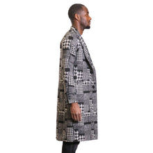 Load image into Gallery viewer, Neo black and white houndstooth pattern Wool Coat Jacket
