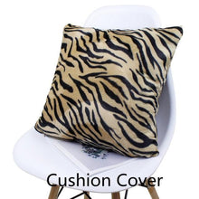 Load image into Gallery viewer, Animal Pillow Covers Zebra Deer Tiger Leopard Pattern Plush Pillow Case Custom Bed Chair Home Decor Cushion Covers
