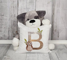 Load image into Gallery viewer, Animal Printed Pillow Cover Cartoon Giraffe Fox Bunny White Seat Polyester Decorative Cushion Cover Sofa Kids Room Alphabet Pillow Cover With Cute Animals Pillow Cases Outdoor Indoor Square Cushion Covers For Home Sofa Couch 45x45cm
