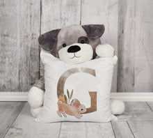 Load image into Gallery viewer, Animal Printed Pillow Cover Cartoon Giraffe Fox Bunny White Seat Polyester Decorative Cushion Cover Sofa Kids Room Alphabet Pillow Cover With Cute Animals Pillow Cases Outdoor Indoor Square Cushion Covers For Home Sofa Couch 45x45cm
