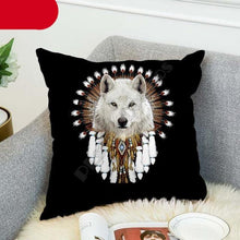Load image into Gallery viewer, Animal Wolf 3D Printed Pillow Case Polyester Decorative Full Moon Zippered Pillow Cases Soft Confortable Pillowcases Throw Pillow Cover Double Sided Printing Style 45cm X 45cm
