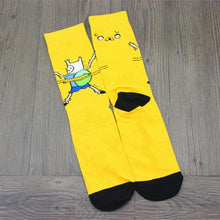 Load image into Gallery viewer, Anime Adventure Time Sock Women Cartoon Cute Socks Ice King Lumpy Space Princess Fun Autumn Winter Yellow Cotton Socks Warm Socks For Men And Women
