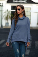 Load image into Gallery viewer, Cowl Neck Waffle Knit Sweater
