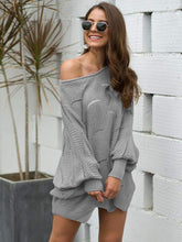 Load image into Gallery viewer, Loose Batwing Sleeve Hollow Out Knit Sweater Top

