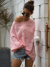 Load image into Gallery viewer, Loose Batwing Sleeve Hollow Out Knit Sweater Top

