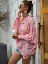 Load image into Gallery viewer, Loose Batwing Sleeve Hollow Out Knit Sweater Top
