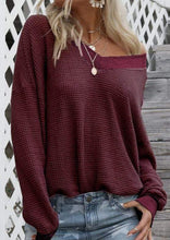 Load image into Gallery viewer, Asymmetric Neck One Shoulder Sweater
