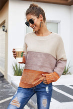 Load image into Gallery viewer, Color Block Textured Knit Sweater
