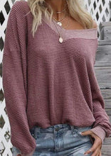 Load image into Gallery viewer, Asymmetric Neck One Shoulder Sweater
