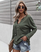 Load image into Gallery viewer, Faux Button Placket Sweater
