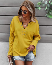Load image into Gallery viewer, Faux Button Placket Sweater
