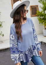 Load image into Gallery viewer, Two Tone Paisley Print Sweater
