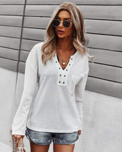 Load image into Gallery viewer, Faux Button Placket Sweater
