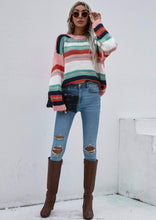 Load image into Gallery viewer, Striped Knitted Long Sleeve Sweater
