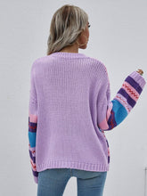 Load image into Gallery viewer, Striped Knitted Long Sleeve Sweater
