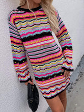 Load image into Gallery viewer, Vibrant Holiday Knit Sweater Dress
