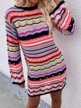 Load image into Gallery viewer, Vibrant Holiday Knit Sweater Dress
