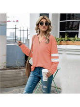 Load image into Gallery viewer, V Neck Striped Sleeve Sweater
