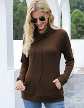 Load image into Gallery viewer, Waffle Knit Cowl Neck Pullover
