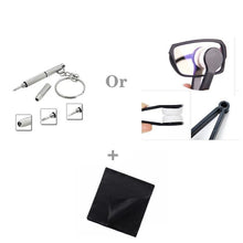 Load image into Gallery viewer, Anti-Light Reading Glasses Metal Foldable Presbyopia Eyewear With Case Thin Magnifying Glasses  Safety Glasses With Clear Anti Fog Scratch Resistant Wrap-Around Lenses No-Slip Grips Glasses For Men Women+3+3.5+4
