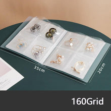 Load image into Gallery viewer, Anti-oxidation Jewelry Organizer Albums Desktop Drawer Storage Transparent Necklace Bracelet Ring Book Holder Jewelry Bag Portable Travel Jewelry Organizer Storage Book for Rings Necklaces Studs And Earrings
