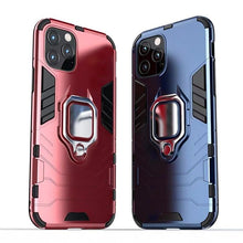 Load image into Gallery viewer, Anti Shock Case For iPhone 11 12 13 14 Pro XR Xs Max X 8 7 6 Plus 5S Magnet Armor Case Cover For iPhone Bumper Back Cover Case Full Protection with Ring Holder &amp; in-Built Kickstand 360 Degree Protection

