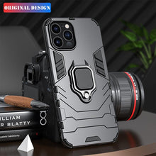 Load image into Gallery viewer, Anti Shock Case For iPhone 11 12 13 14 Pro XR Xs Max X 8 7 6 Plus 5S Magnet Armor Case Cover For iPhone Bumper Back Cover Case Full Protection with Ring Holder &amp; in-Built Kickstand 360 Degree Protection
