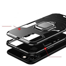 Load image into Gallery viewer, Anti Shock Case For iPhone 11 12 13 14 Pro XR Xs Max X 8 7 6 Plus 5S Magnet Armor Case Cover For iPhone Bumper Back Cover Case Full Protection with Ring Holder &amp; in-Built Kickstand 360 Degree Protection
