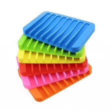 Load image into Gallery viewer, Anti-Skidding Home Improvement Silicone Flexible Bathroom Fixtures Bathroom Hardware Tray Soap Dish for Shower Waterfall Soap Holder Soap Tray Soap Saver Drainer Flexible Silicone For Shower Bathroom Kitchen Counter Top Keep Soap Bars Dry Clean Easy Clean
