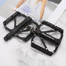Load image into Gallery viewer, Anti-slip Ultralight Bicycle Pedal Quick Release Pedal Flat 3 Bearings Pedal for Mountain Road Bike Accessories 3 Bearings Mountain Bike Pedals Platform Bicycle Flat Alloy Pedals Pedals Non-Slip Alloy Flat Pedals
