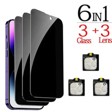 Load image into Gallery viewer, Anti-Spy Glass For iPhone 16 15 14 13 Pro Max Privacy Screen Protectors &amp; Camera Protection Film For iPhone15 12 11 Pro mica

