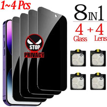 Load image into Gallery viewer, Anti-Spy Glass For iPhone 16 15 14 13 Pro Max Privacy Screen Protectors &amp; Camera Protection Film For iPhone15 12 11 Pro mica
