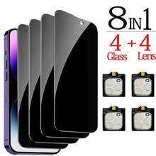 Load image into Gallery viewer, Anti-Spy Glass For iPhone 16 15 14 13 Pro Max Privacy Screen Protectors &amp; Camera Protection Film For iPhone15 12 11 Pro mica
