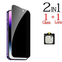 Load image into Gallery viewer, Anti-Spy Glass For iPhone 16 15 14 13 Pro Max Privacy Screen Protectors &amp; Camera Protection Film For iPhone15 12 11 Pro mica
