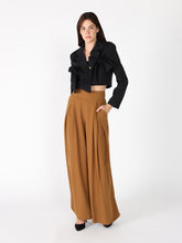 Load image into Gallery viewer, Applique Bow Front Button Open Crop Jacket
