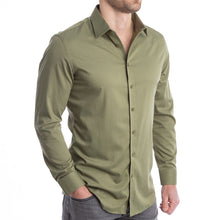 Load image into Gallery viewer, goTIELESS Ultimate Dress Shirt (Army Green)
