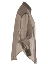 Load image into Gallery viewer, Brunello Cucinelli Women Crispy Silk Shirt With Flora Appliqué
