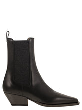 Load image into Gallery viewer, Brunello Cucinelli Women Classic Leather Chelsea Boot With Precious Block Heels
