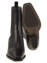 Load image into Gallery viewer, Brunello Cucinelli Women Classic Leather Chelsea Boot With Precious Block Heels
