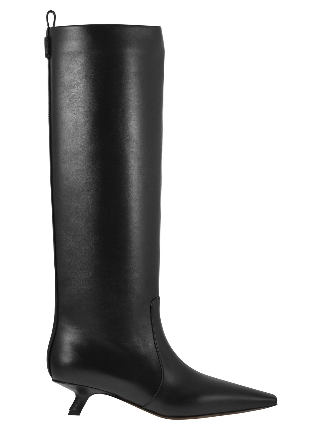Brunello Cucinelli Women Nappa Leather Boots With Shiny Loop Detail