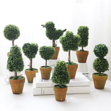 Load image into Gallery viewer, Artificial 1 Pc Heart Star Round Potted Decor  Bonsai  Ornament Home Garden Wedding Party Decor Home Decoration
