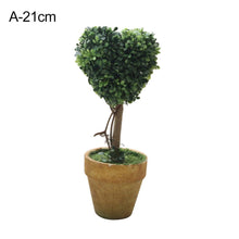 Load image into Gallery viewer, Artificial 1 Pc Heart Star Round Potted Decor  Bonsai  Ornament Home Garden Wedding Party Decor Home Decoration
