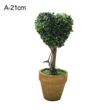 Load image into Gallery viewer, Artificial 1 Pc Heart Star Round Potted Decor  Bonsai  Ornament Home Garden Wedding Party Decor Home Decoration
