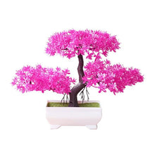 Load image into Gallery viewer, Artificial Bonsai Tree Fake Flower Potted Ornament For Home, Room, Garden, Bookshelves Decoration Desktop Display Artificial Flower Potted for Home Decor
