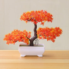 Load image into Gallery viewer, Artificial Bonsai Tree Fake Flower Potted Ornament For Home, Room, Garden, Bookshelves Decoration Desktop Display Artificial Flower Potted for Home Decor
